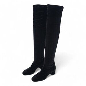 Giuseppe Zanotti Velvet Over the Knee Boots